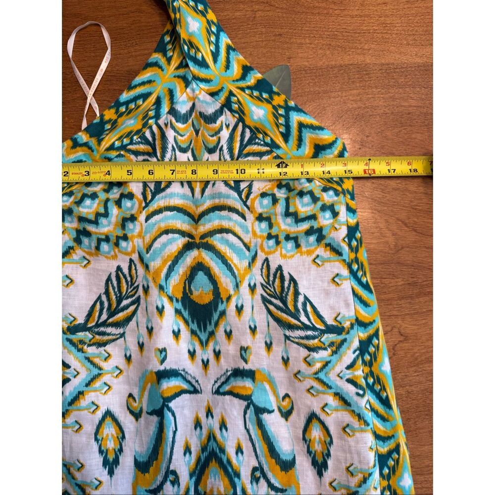 NWT Farm Rio Women's Linen Tropical Tapestry Halter Maxi Dress Off-White Medium - Picture 11 of 11